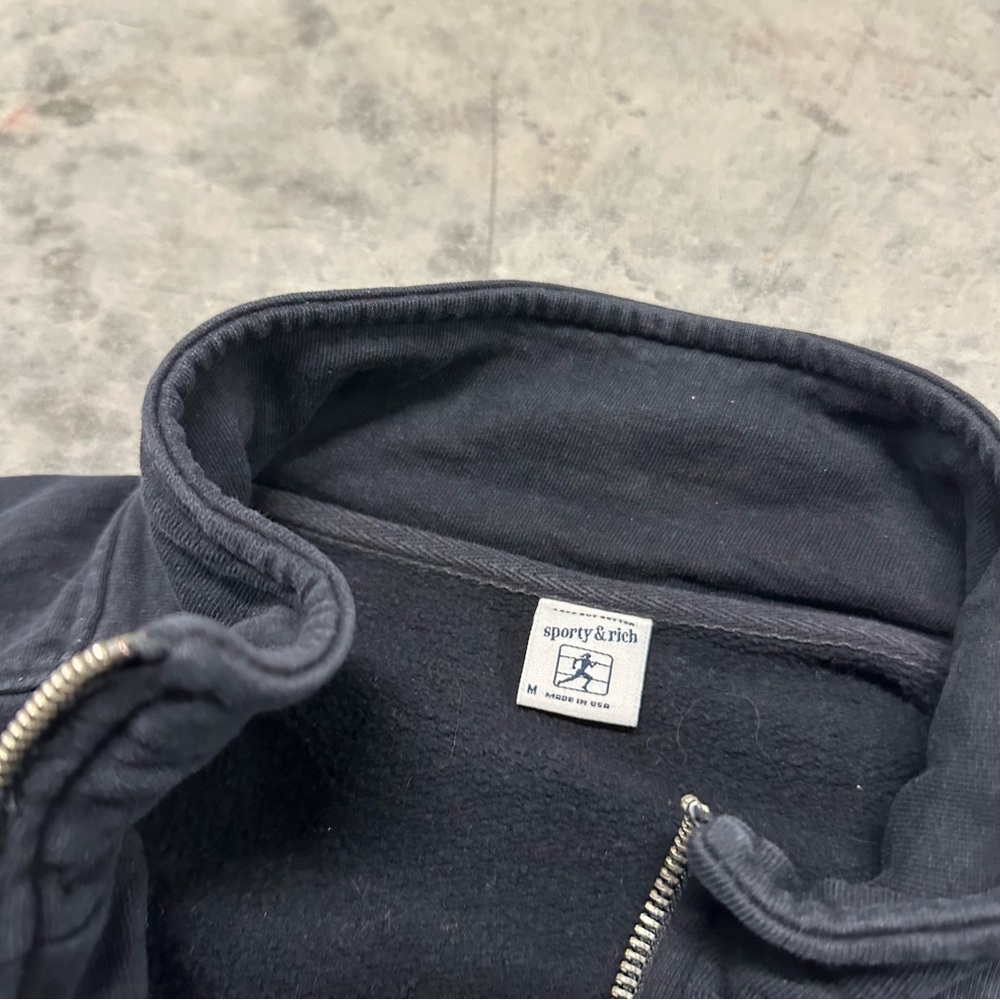 Sporty & Rich Quarter Zip Womens Medium USA Made - Picture 3 of 11